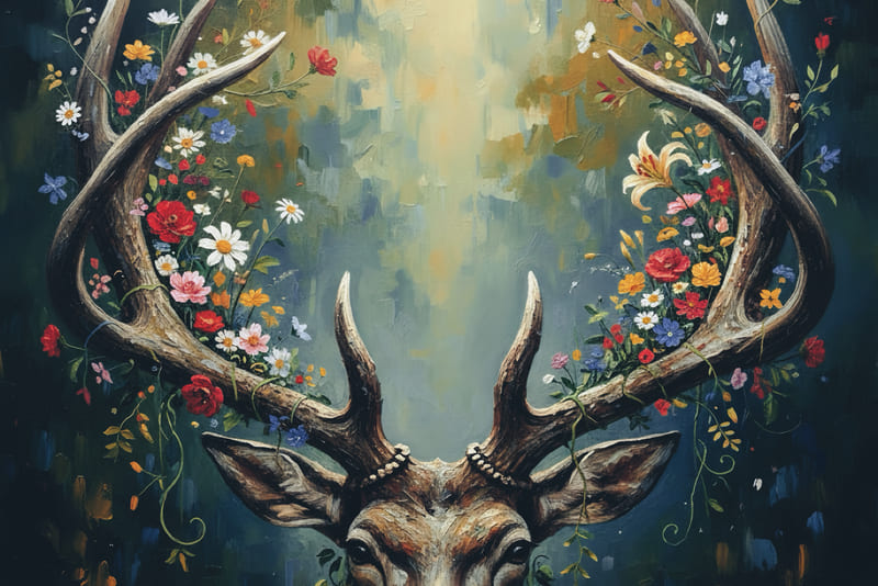 鹿型の魔物フラワーホーンディア　イメージ