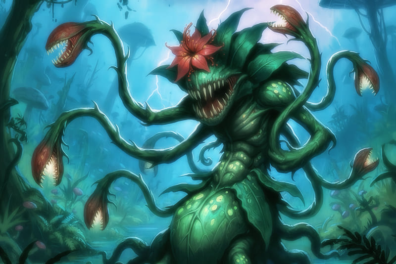 食虫植物のような魔物
