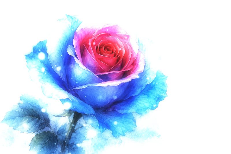 作中に登場する青から赤に変わる薔薇。花言葉は『私の人生をどうか貴方と共に』