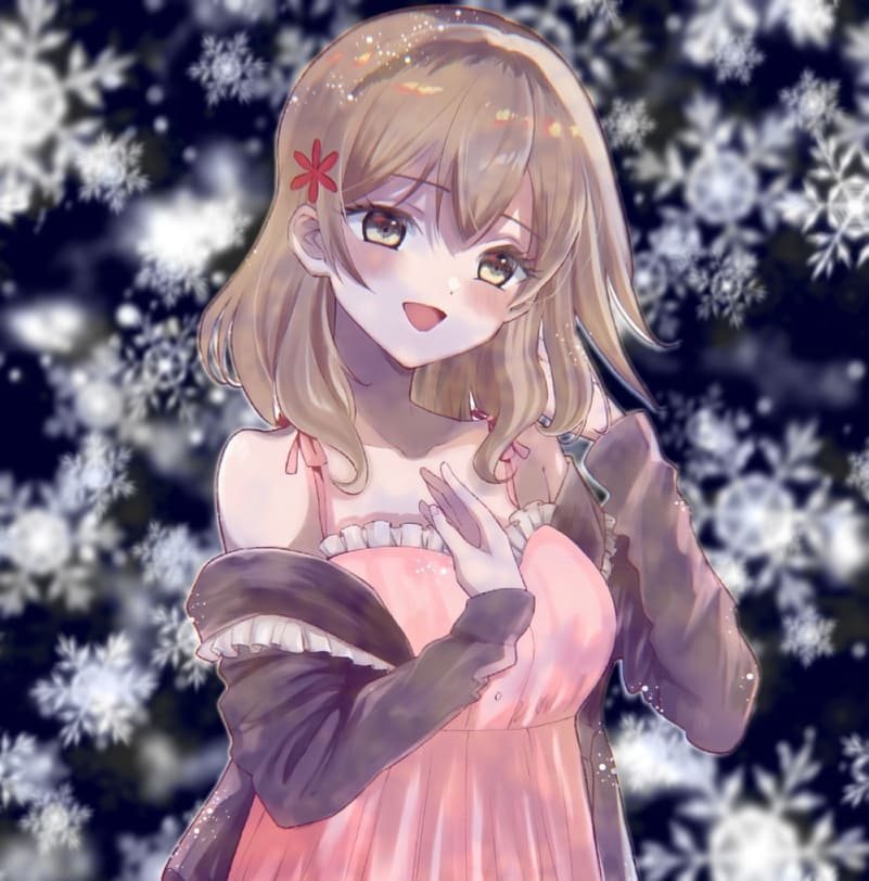 クリスマス仕様のマリヤイラスト