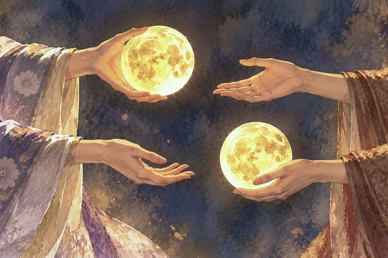 子（月）を取り換える阿多と安氏